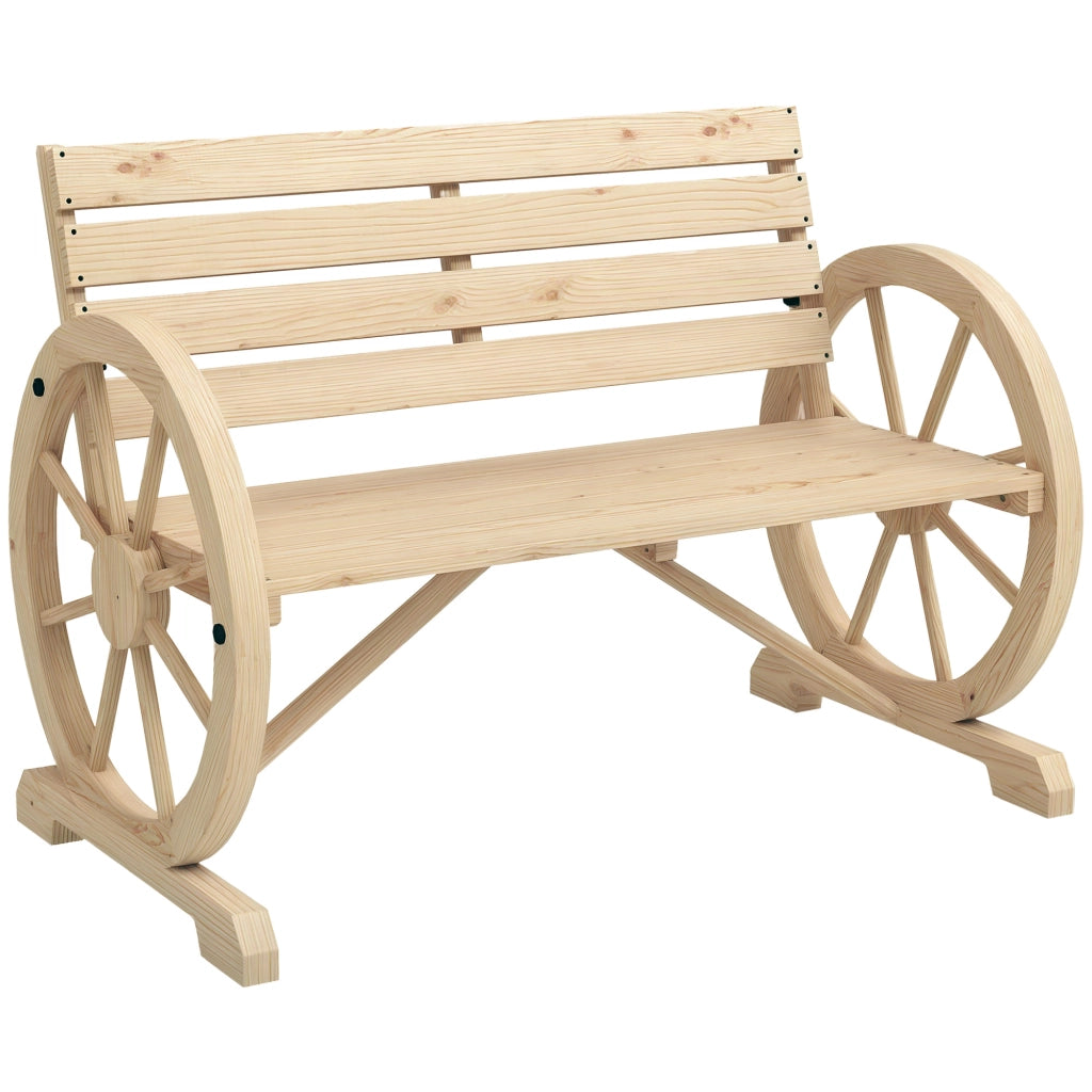 Banco da giardino in legno con braccioli ¨C zephmum ¨C 105.5x56x79 cm