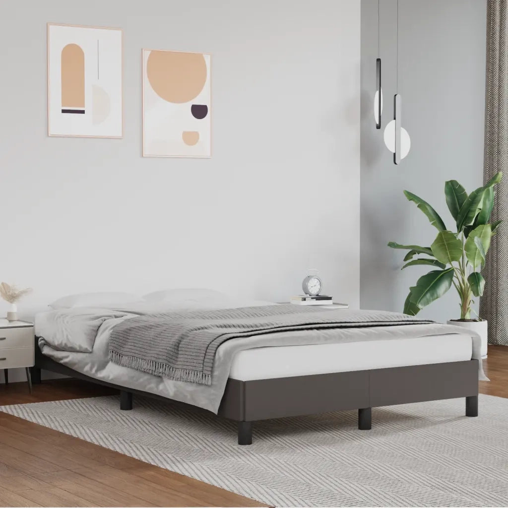 Giroletto senza Materasso Grigio 120x190 cm Similpelle 3269623