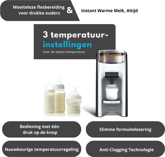 Macchina per la Preparazione di Latte per Bambini - Formula Pro Avanzata - Congela e Miscela Latte in Polvere con Acqua Calda con un Solo Tasto - Nero - 1 Unita