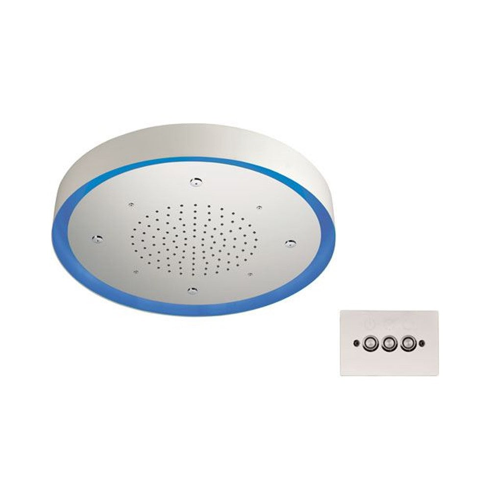 Soffione a soffitto 2 getti con led e diametro di 57 cm