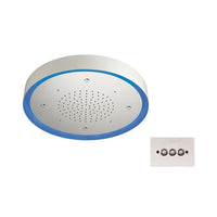 Soffione a soffitto 2 getti con led e diametro di 57 cm