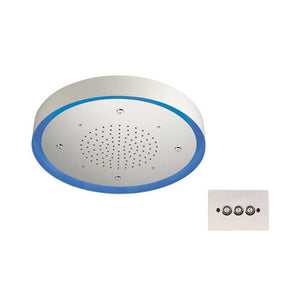 Soffione a soffitto 2 getti con led e diametro di 57 cm