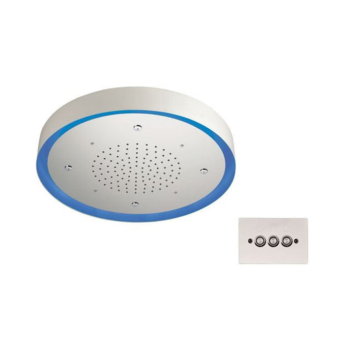 Soffione a soffitto 2 getti con led e diametro di 57 cm