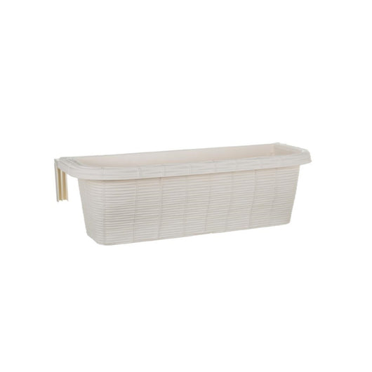 Fioriera Rondine Paglia 60 cm di Bama balcone con agganci regolabili vari colori PANNA