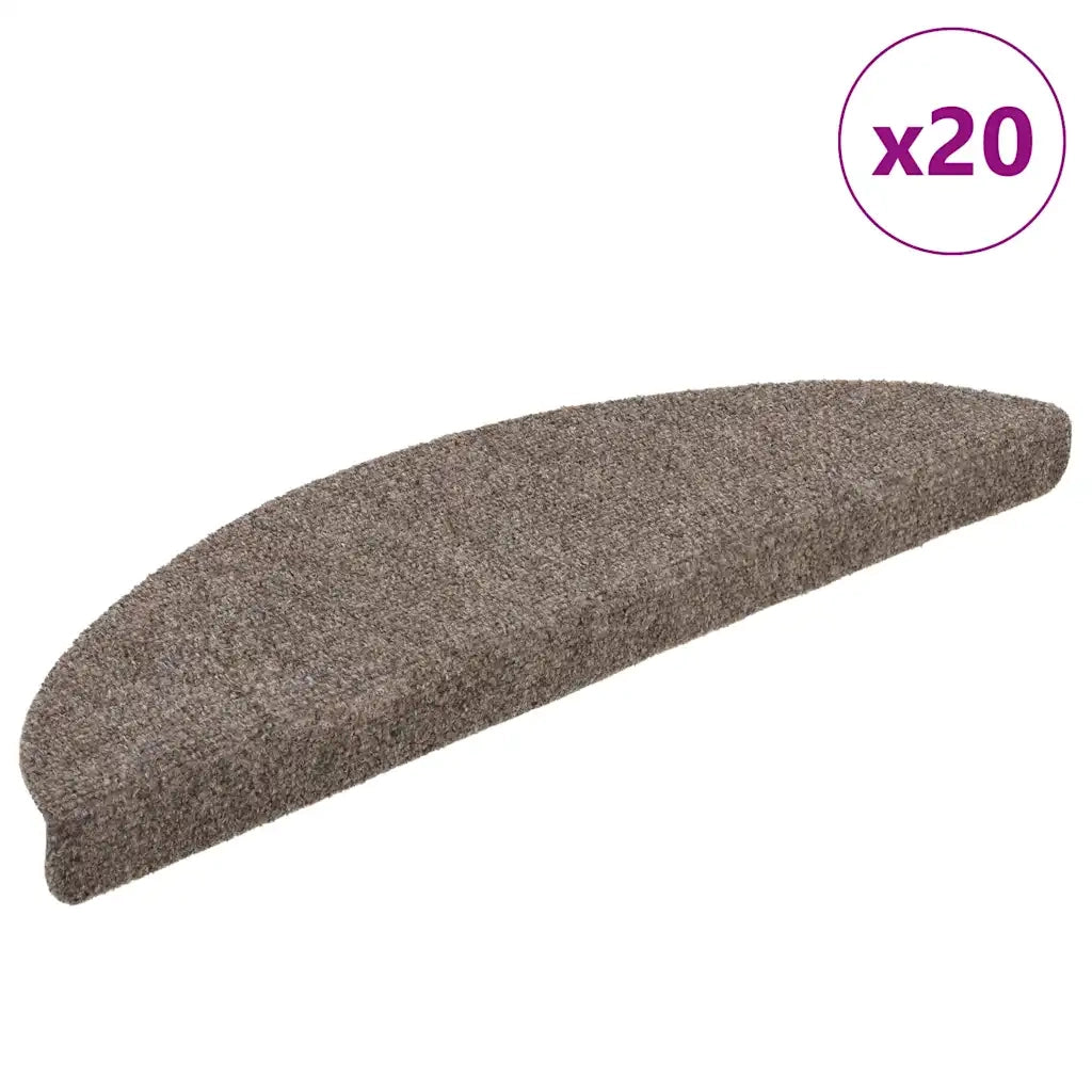 Tappetini Autoadesivi per Scale 20 pz Beige 56x17x3 cm
