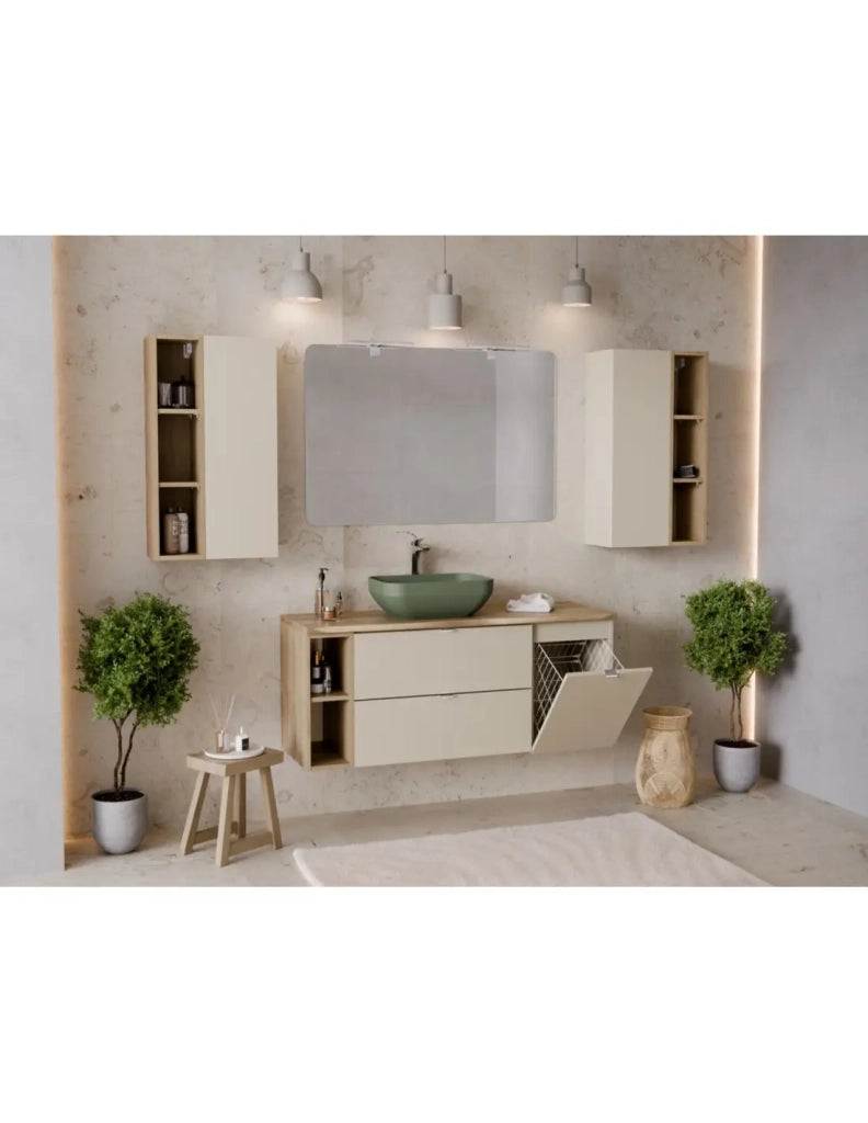 Mobile da Arredo NATURA – Aperto – Colore rovere chiaro – L20 x H50 cm - Da appendere