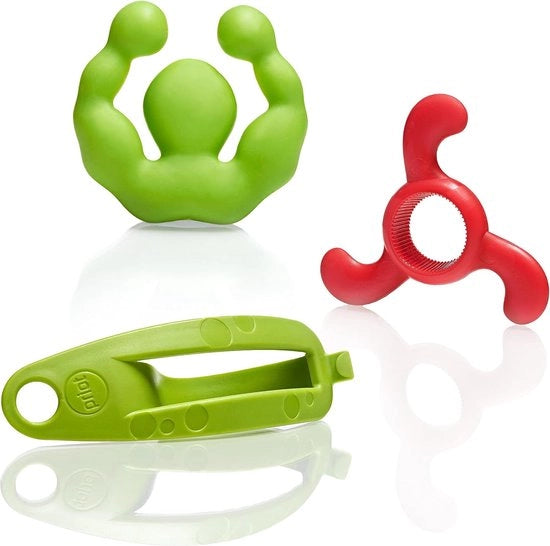 Set di Apribottiglie | Incluso Apribottiglia Priot, Apribottiglia Spinner, Apribottiglia Forte | Per mani deboli, bambini, anziani, persone con artrite, aiuto in cucina per afferrare facilmente