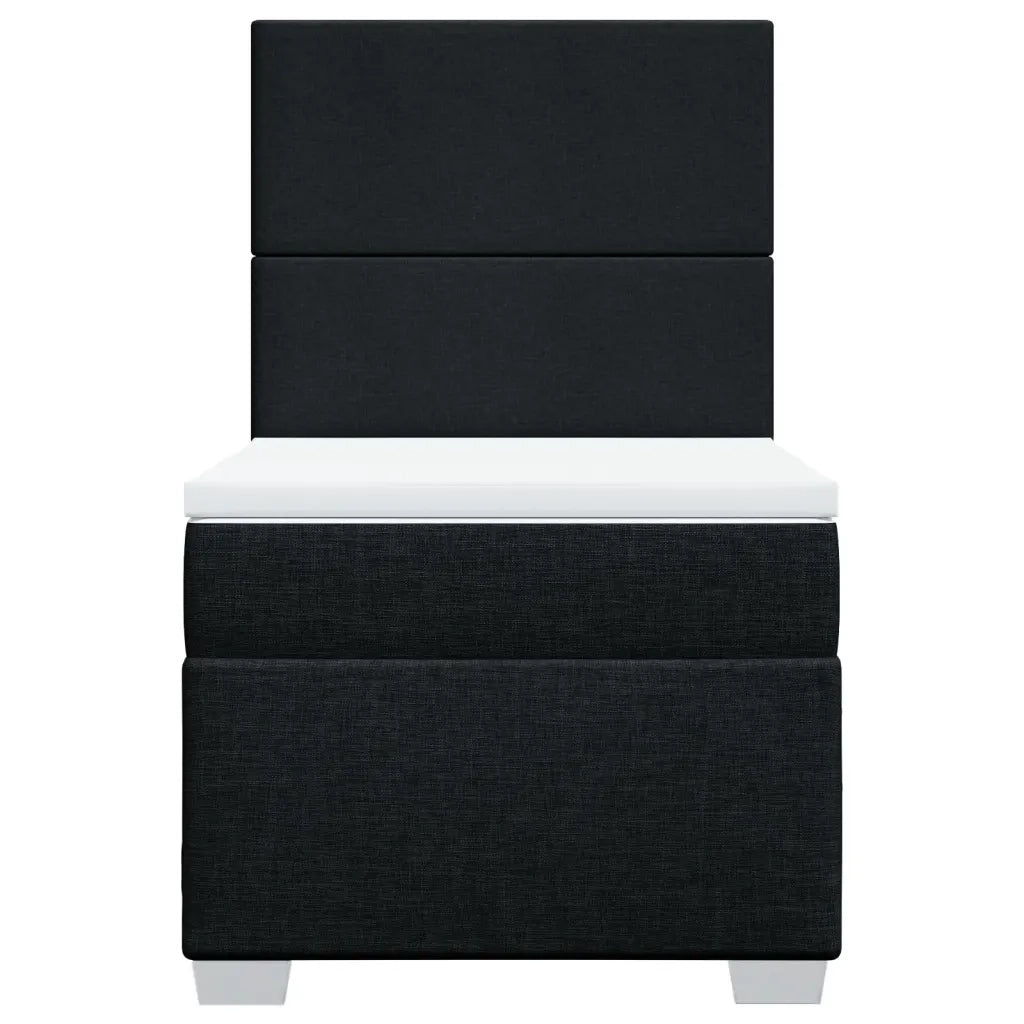 Giroletto a Molle con Materasso Nero 80x200 cm inTessuto