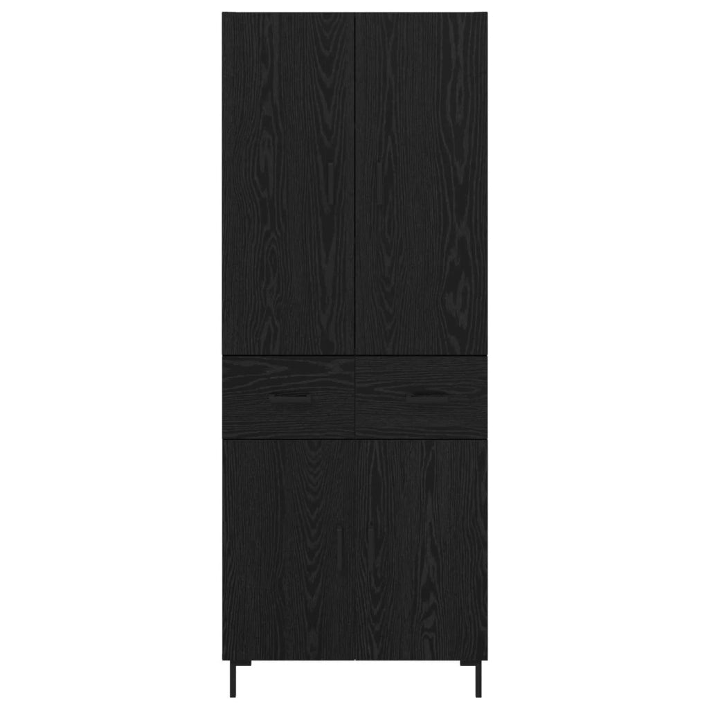 Credenza Rovere Nero 69,5 x 34 x 180 cm Legno multistrato 3416284