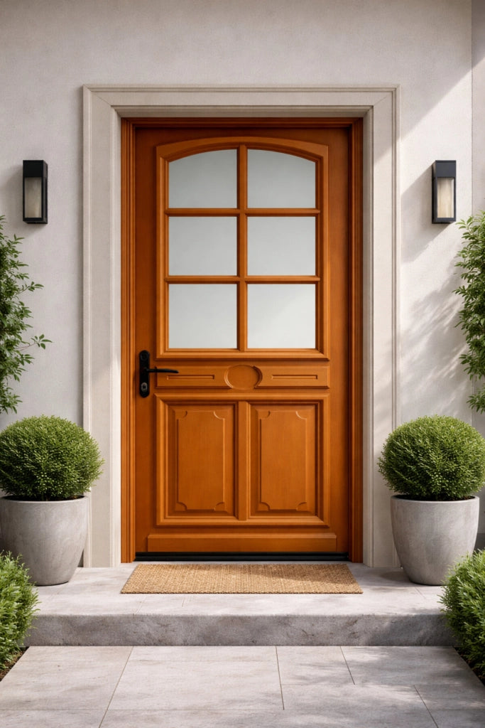Porta d'ingresso in legno Exo modello 'Marine' 215X80 a destra a spingere senza maniglia