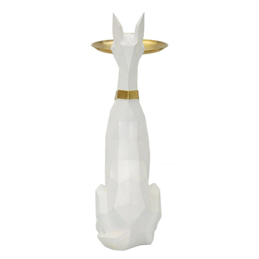 Vassoio Cane 16, Bianco, Poliresina, 27x51x74 cm