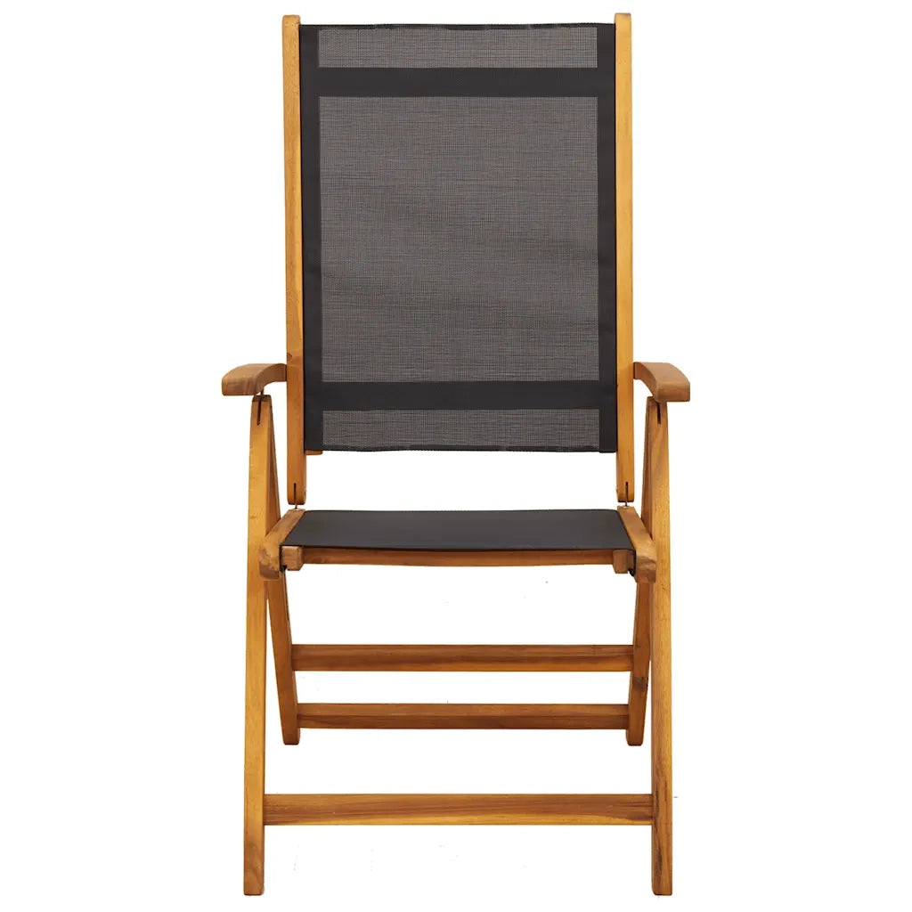 Sedie da Giardino Pieghevoli 8 pz Massello d'Acacia e Textilene 3120456