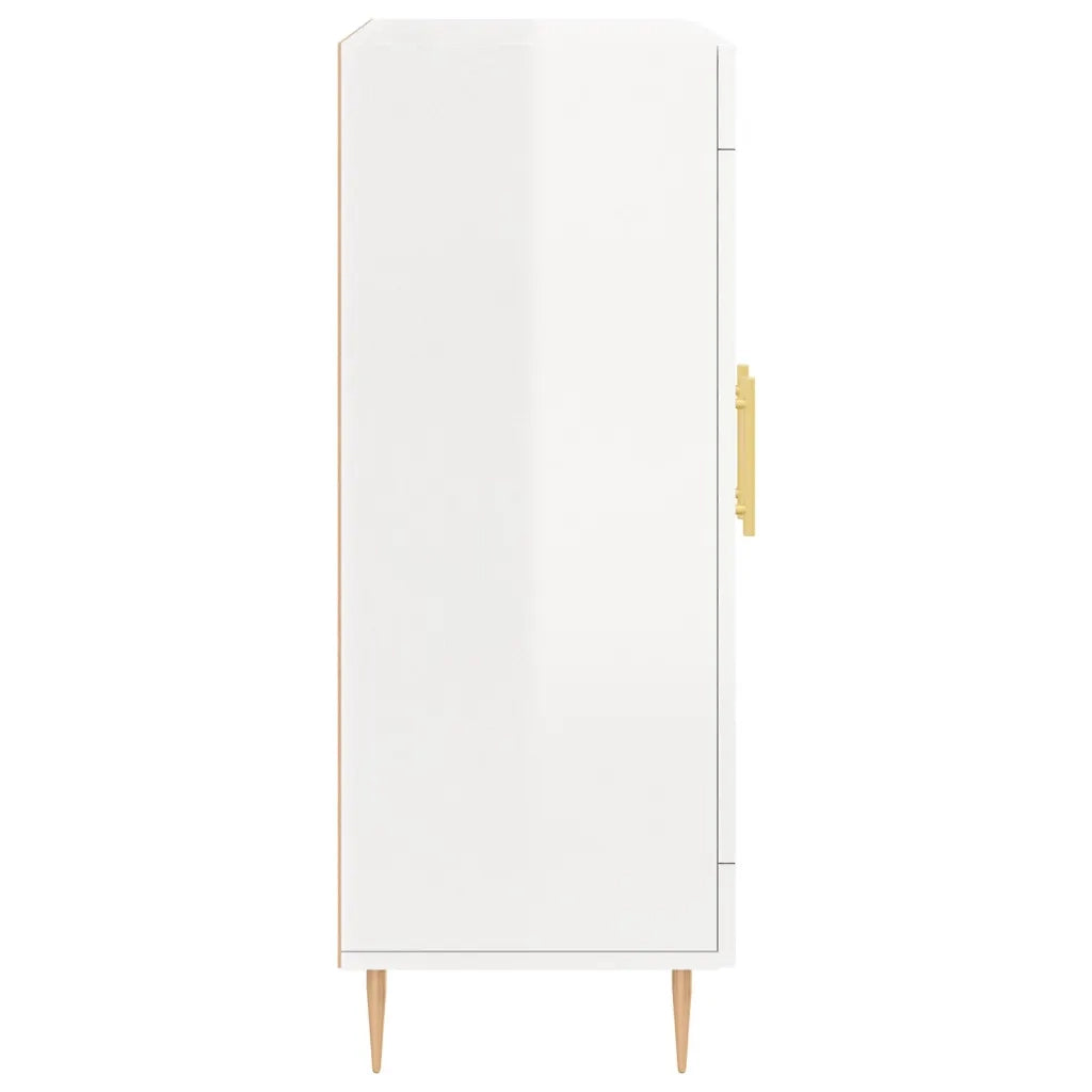 Credenza 69,5x34x90 cm in Legno Multistrato Bianco Lucido 827774