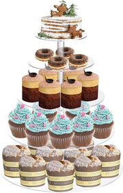 Display per 5 livelli di torte in acrilico rotondo, ideale per matrimonio e compleanni