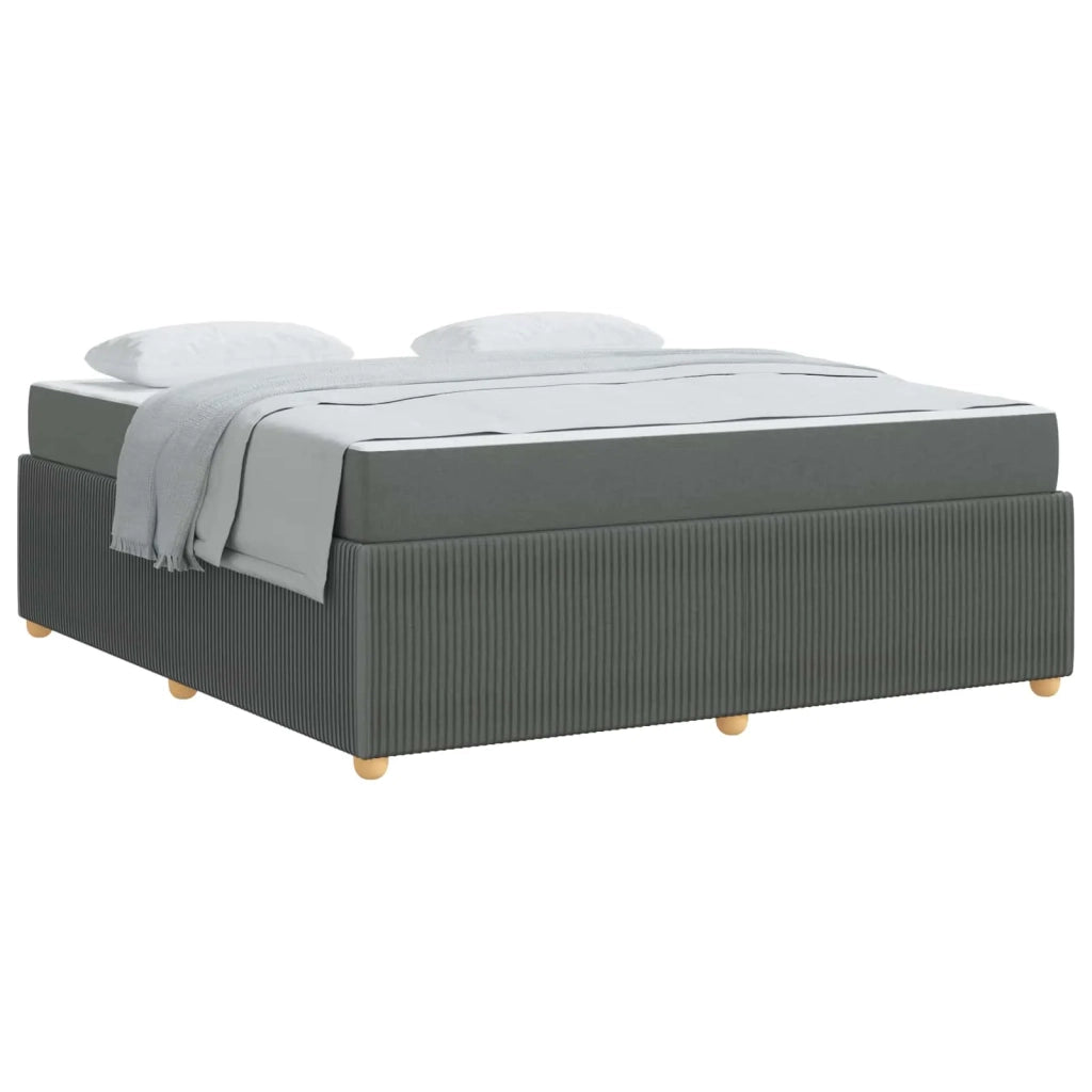 Struttura del letto Grigio scuro 180 x 200 cm Tessuto