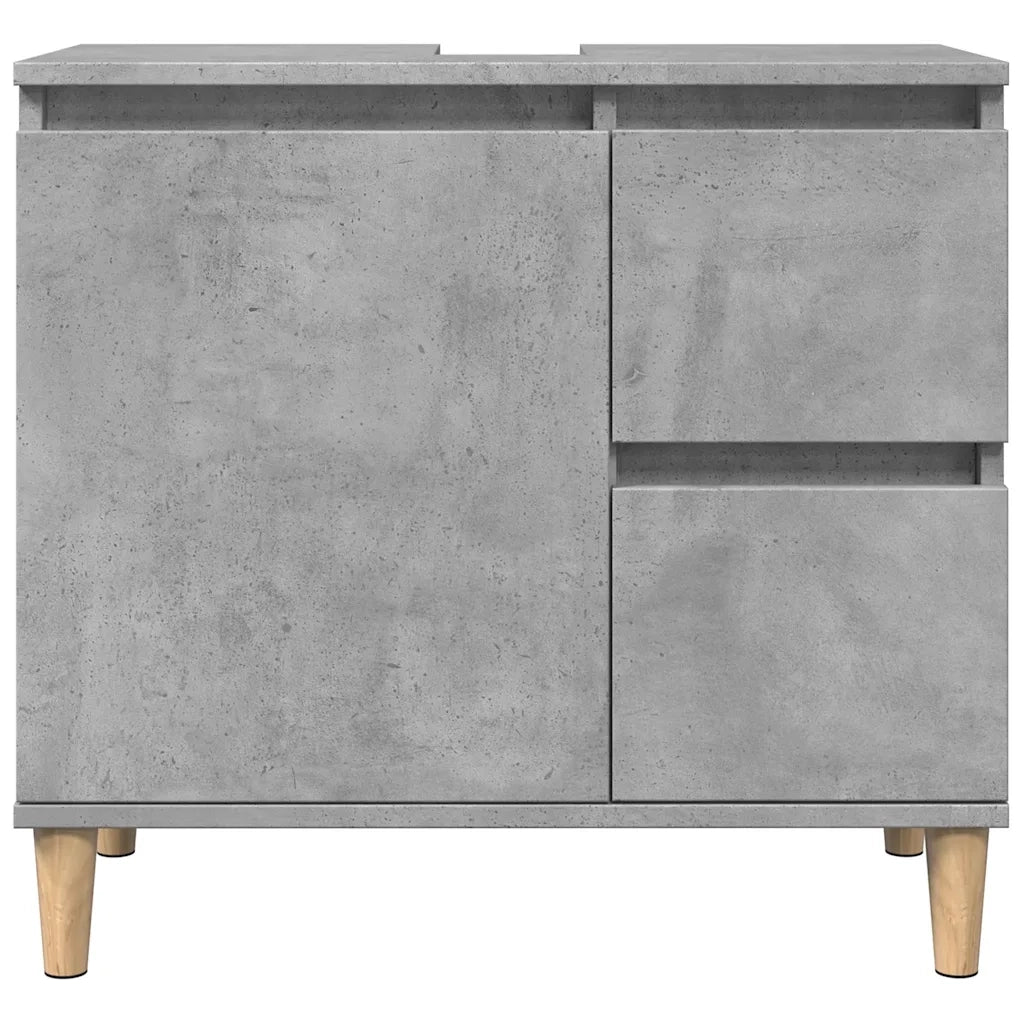 Mobile Lavabo da Bagno Grigio Rovere 65x33x60 cm in Truciolato