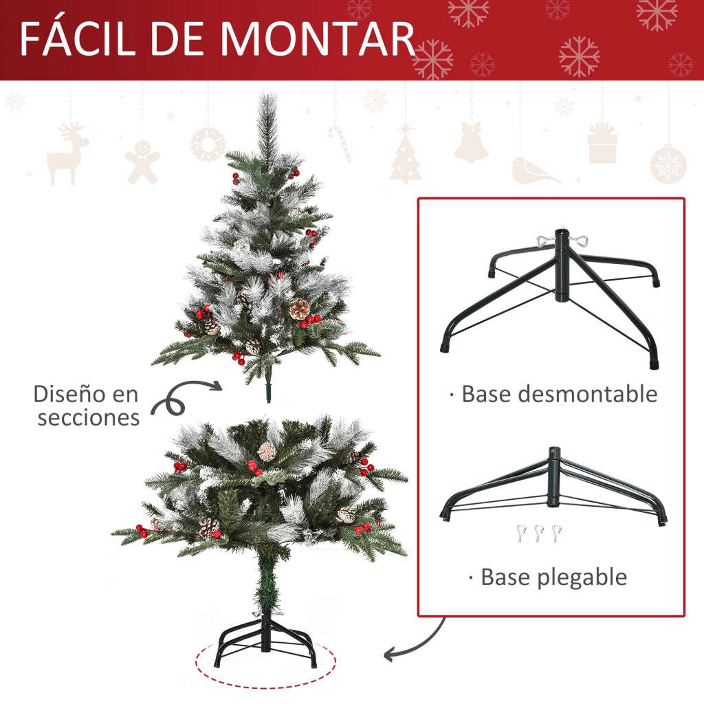 Albero di Natale Artificiale 120 cm ¨C zephmum ¨C Verde con 266 Ramas 27 Pi?as 27 Bayas