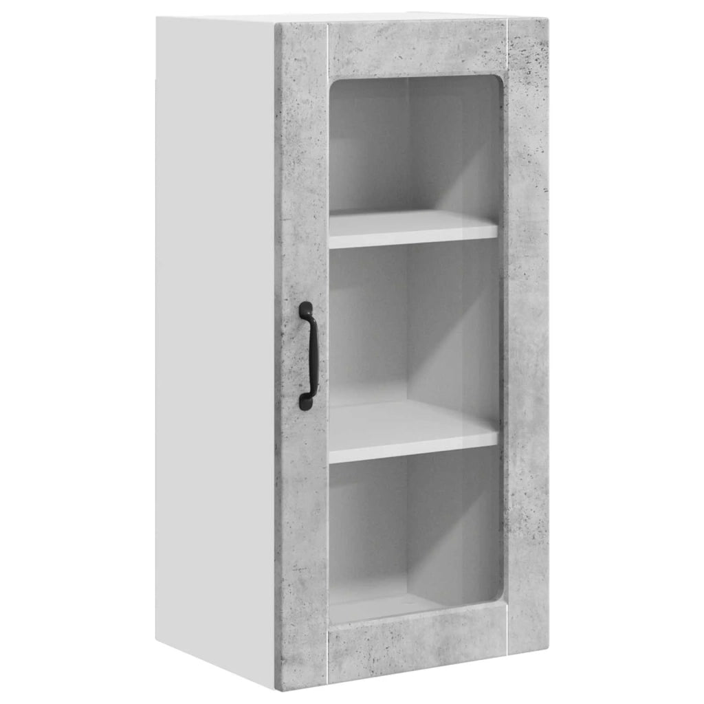 Mobile in vetro da parete LUCCA 2 pcs Grigio Cemento