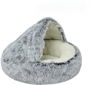 Casa gatto 50cm - calma e ansia - per piccoli cani/gatti - donut - grigio