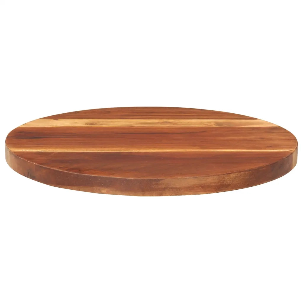Piano Tavolo in Legno Massello di Acacia Rotondo 25-27 mm 40 cm 285972