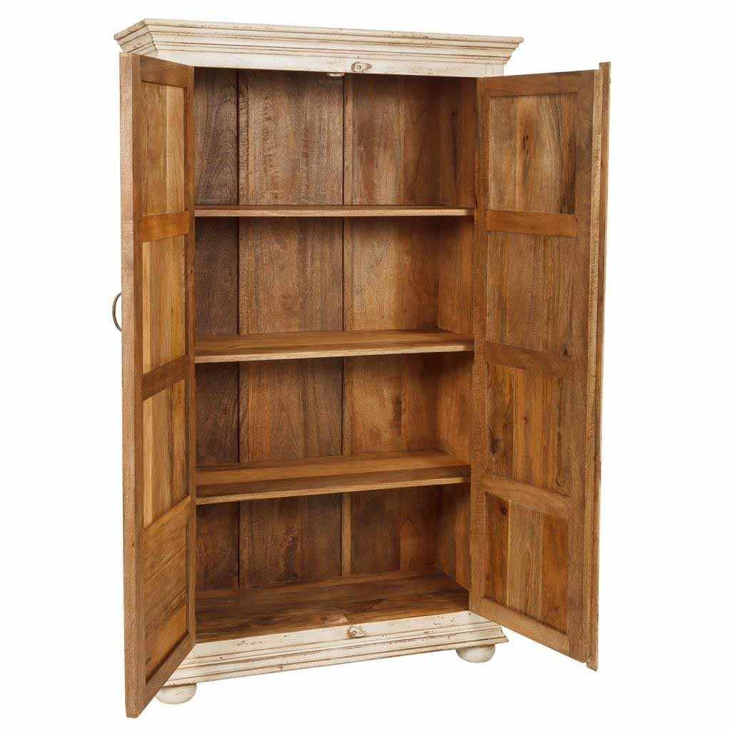 Armadio in legno intagliato finitura artigianale 96x40x167h cm