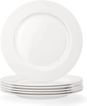 Set di piatti da servire - Insieme di 6 piatti di porcellana bianca calda - Servizio per 6 persone - Piatti piatti - Set di 6 piatti da 26,8 cm - Servizio per 6 persone
