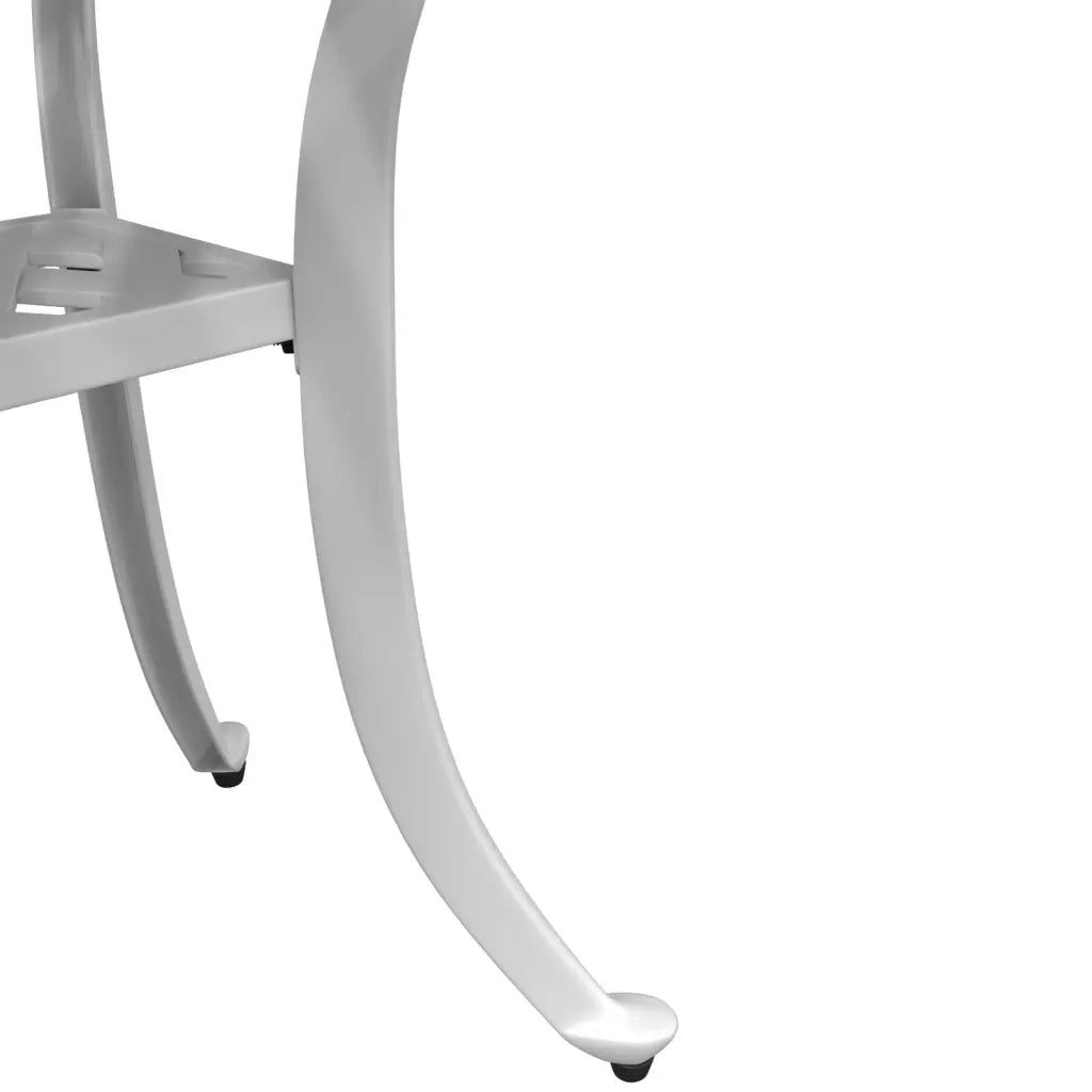 Tavolo da Giardino | Tavolino da esterno Bianco 53x53x53 cm in Alluminio Pressofuso