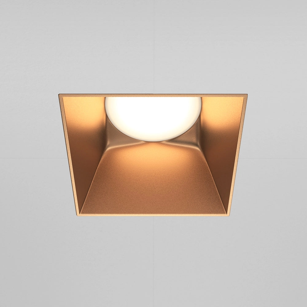 Maytoni Share faretto incasso quadrato ottone GU10 1L