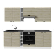Cucina componibile Fame-Line Pannello in quercia/Bianco 235 cm, PL Antracite Vicco