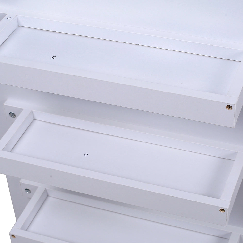 Mobiletto per Macchina da Cucire Tavolo Cucito Pieghevole Multiuso Legno Bianco