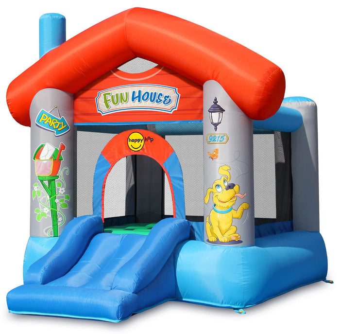 Castello Giostra Gonfiabile con Pompa Happy Hop Fun House