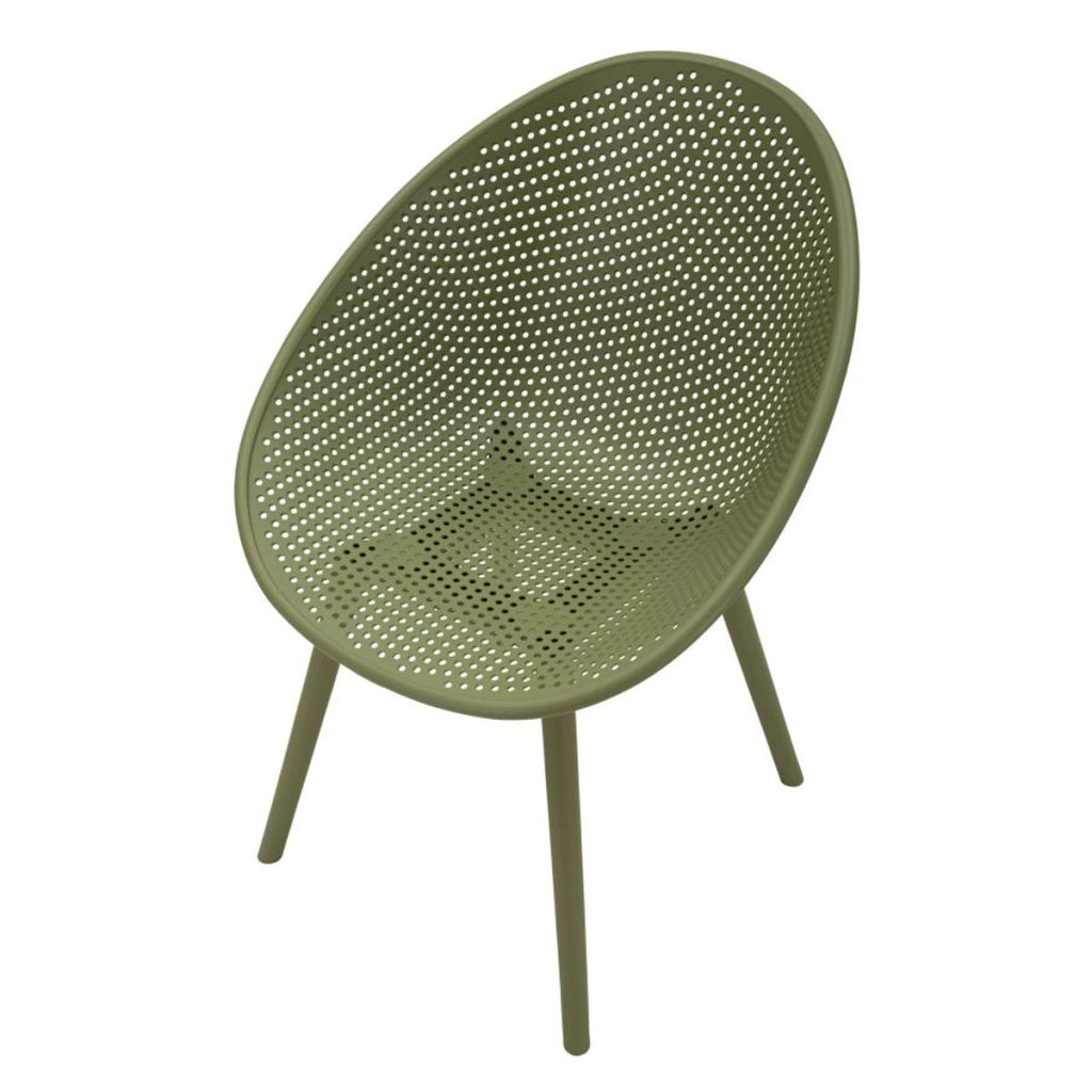 Set di 2 Sedie VKH1085, Verde, Plastica, 59x59x83 cm