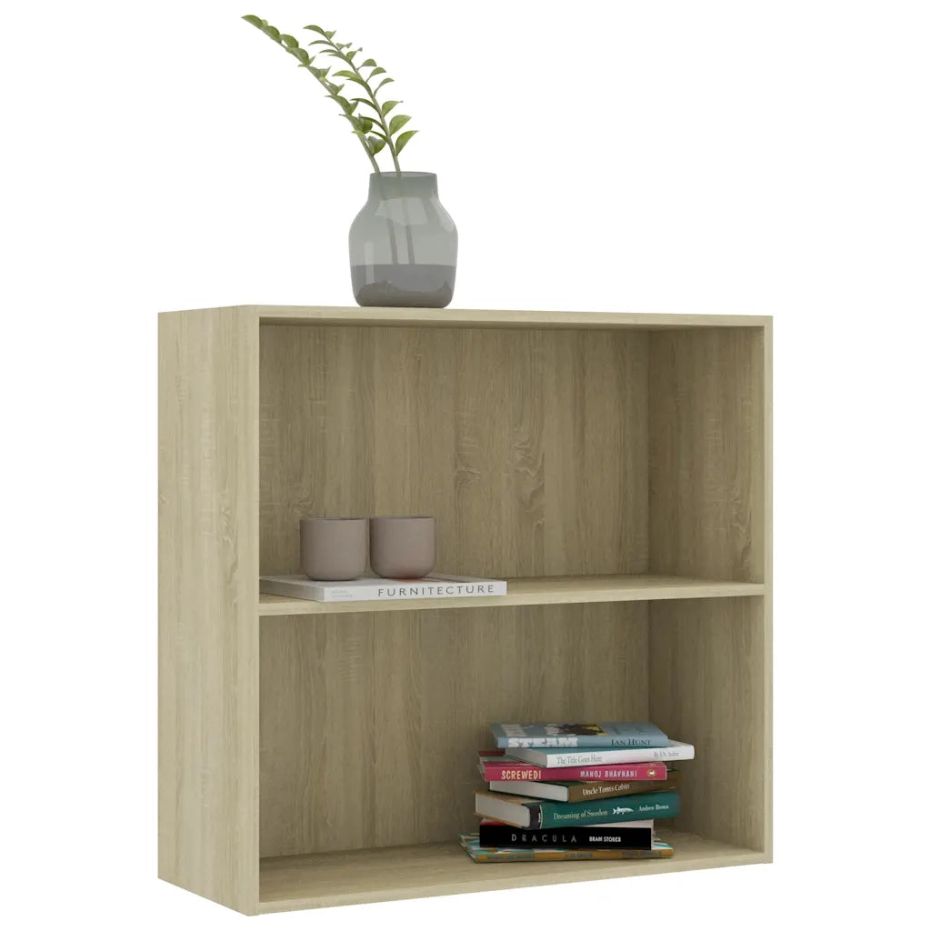 Libreria-Scaffale per Libri-Mobile di Stoccaggio Rovere Sonoma 80x30x76,5 cm in Legno Multistrato