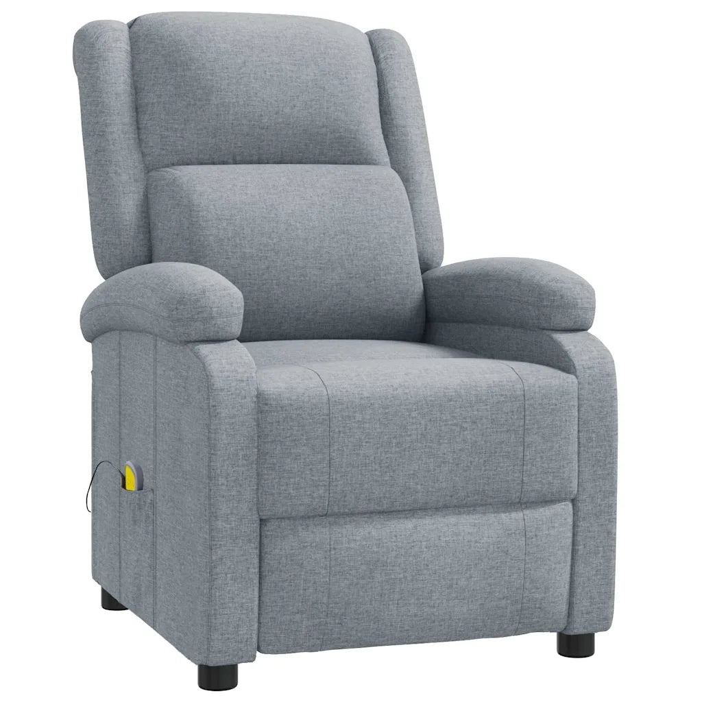 Divano Sedia-Poltrona Massaggiante in Tessuto Grigio Chiaro 470285
