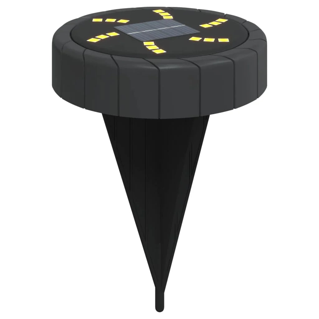 Set di 12 luci solari da giardino con picchetti da terra per esterni facili da installare in plastica nera 02_0056666