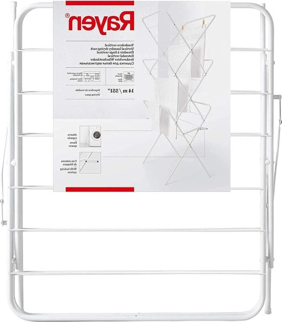 Rullo di stoccaggio ripiegabile 14 m - Acciaio verniciato bianco - 61 x 138 x 445 cm