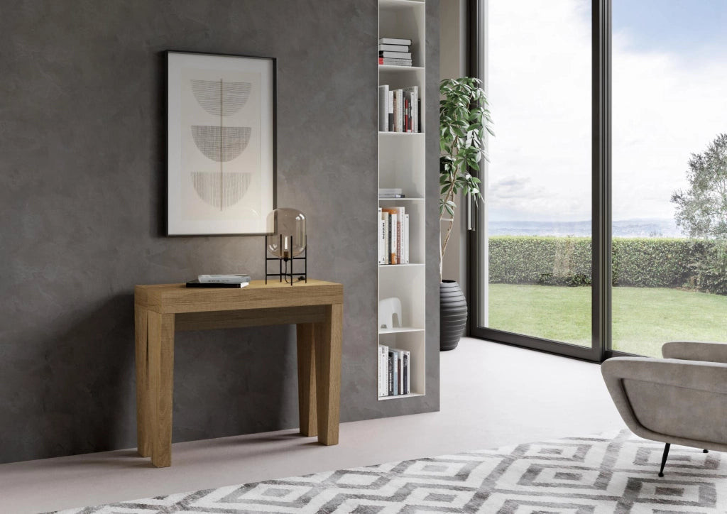 Consolle Allungabile 90-196x42x77 cm in Nobilitato Marrone
