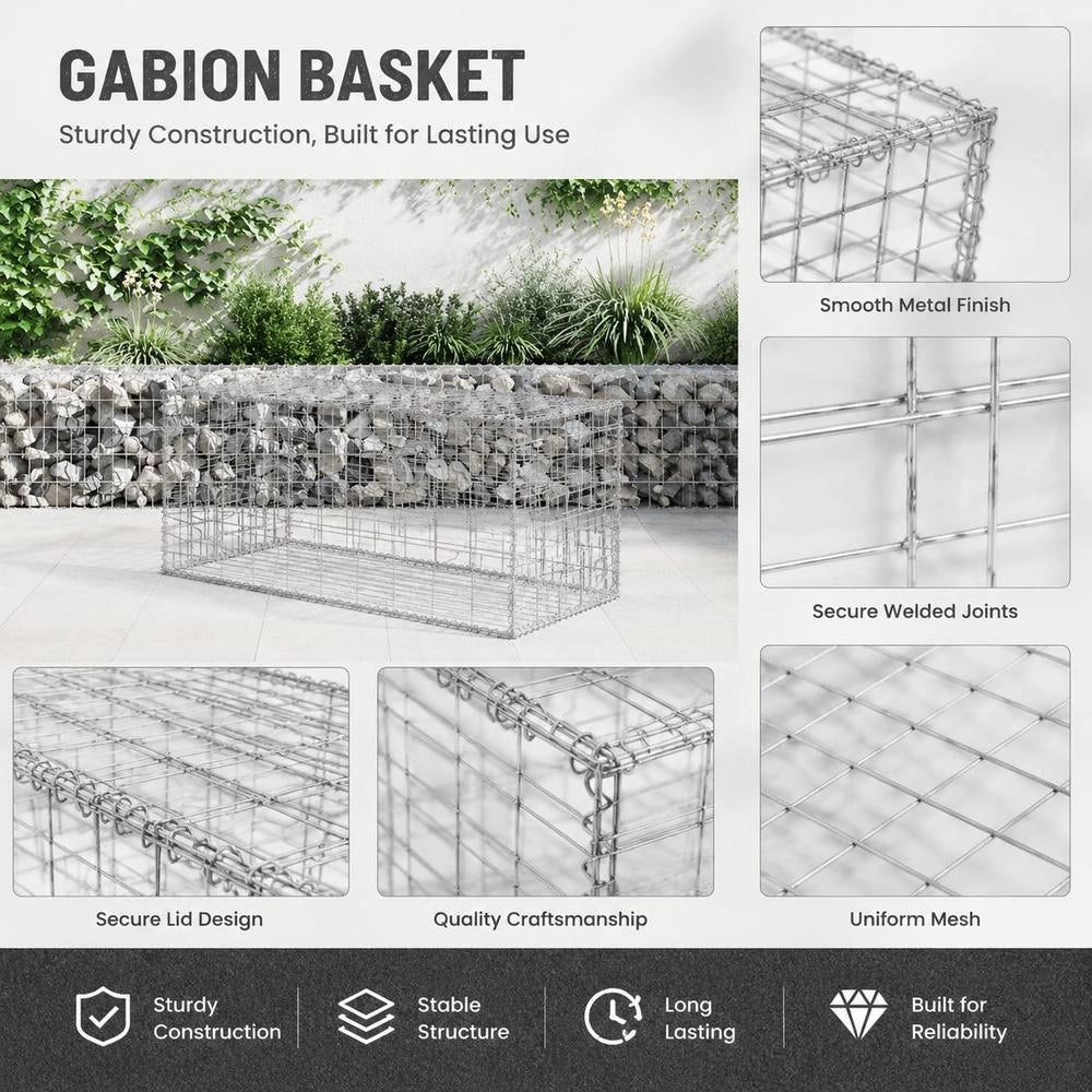 Gabion Basket Steel 100x50x50 Cm