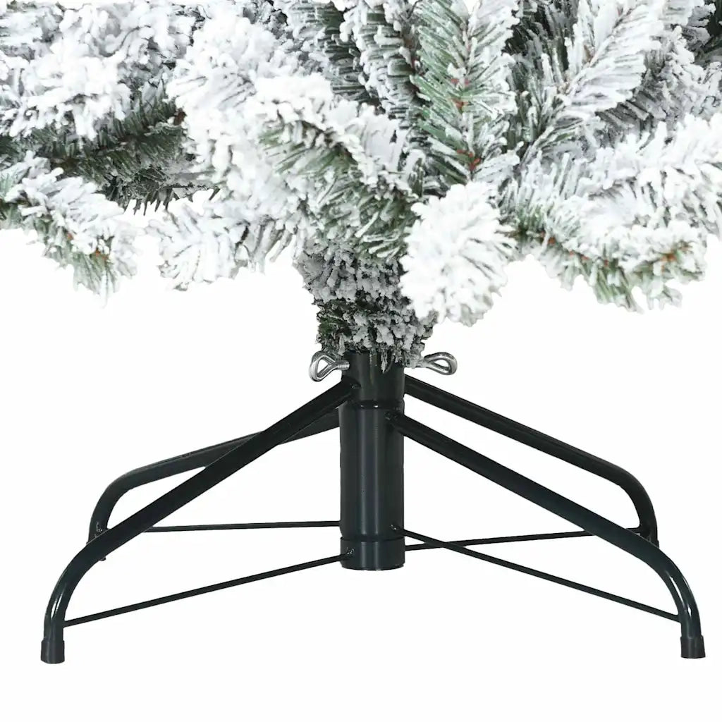 Albero di Natale Artificiale Snodato Foderato di Neve Bianco