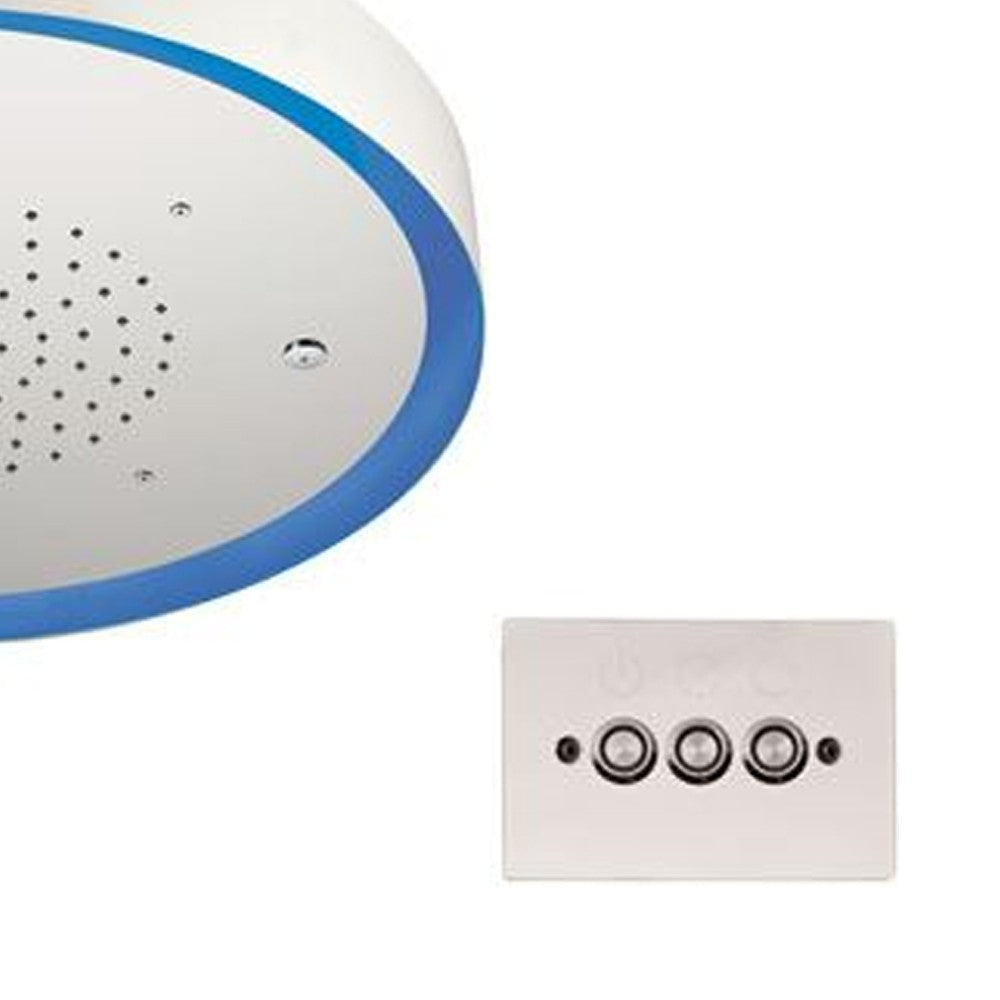 Soffione a soffitto 2 getti con led e diametro di 57 cm