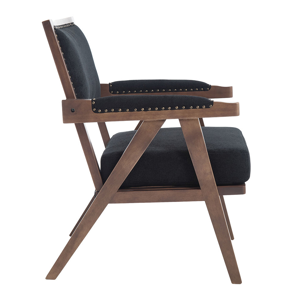 Poltrona mid-century - Xylo - Legno tessuto moderno