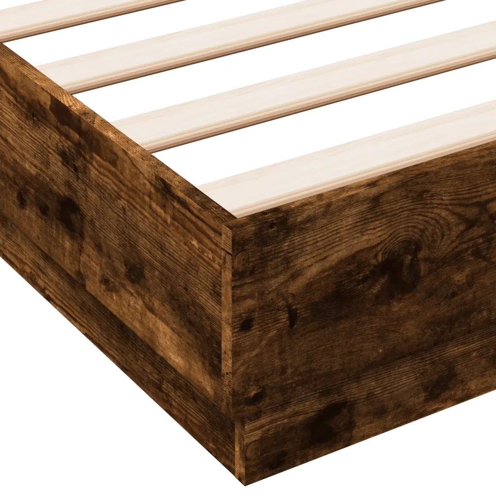 Giroletto con Luci LED Rovere Fumo 140x200 cm 3209797