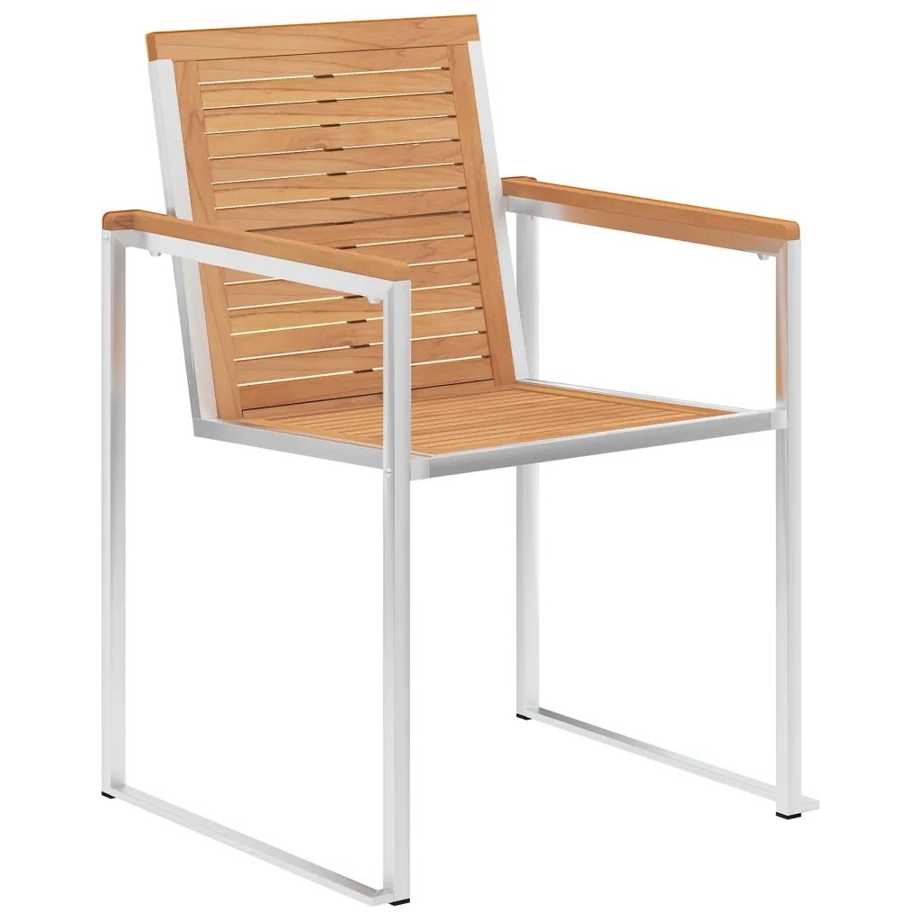 Sedie da Giardino con Cuscini 8 pz in Legno Massello di Teak cod mxl 8683