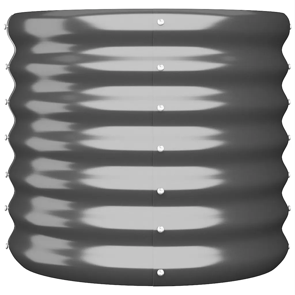 Vaso Giardino Acciaio Zincato 40x40x36cm Antracite 318846