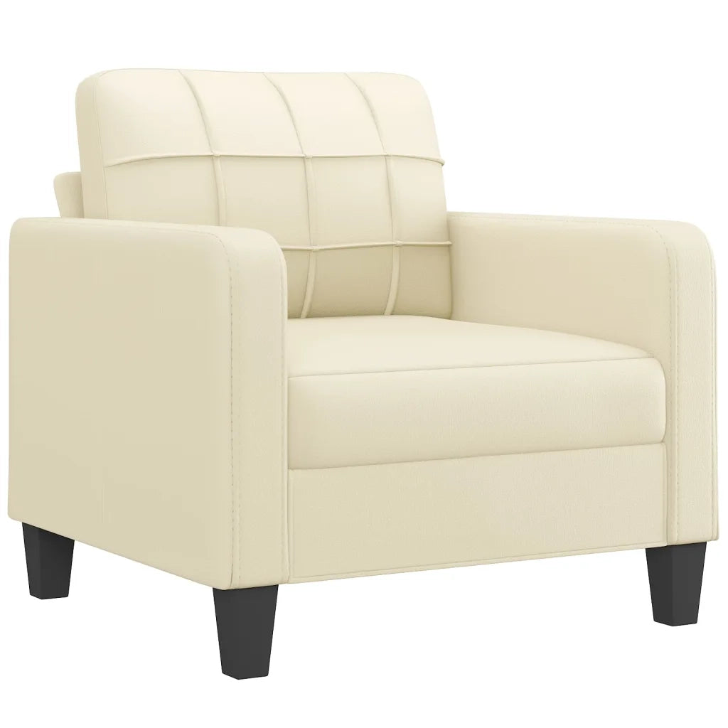 Set di Divani 3 pz con Cuscini crema in Similpellecod mxl 83113