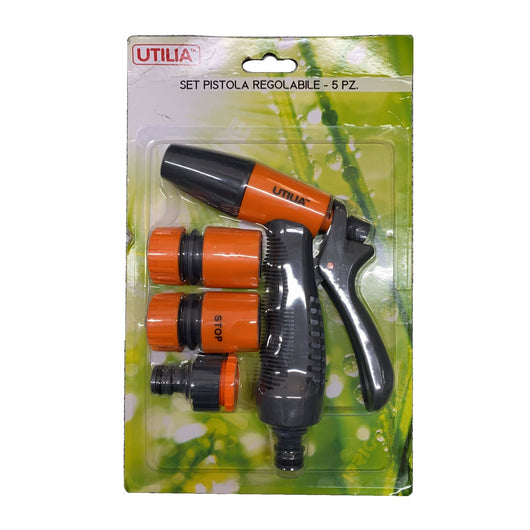 Set irrigazione con pistola regolabile 5 pz Utilia giardino terrazzo balcone
