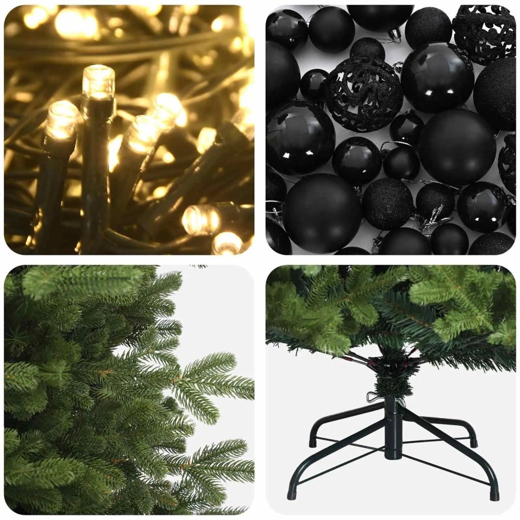 Albero di Natale artificiale con palline 210 cm 300 LED 3466428
