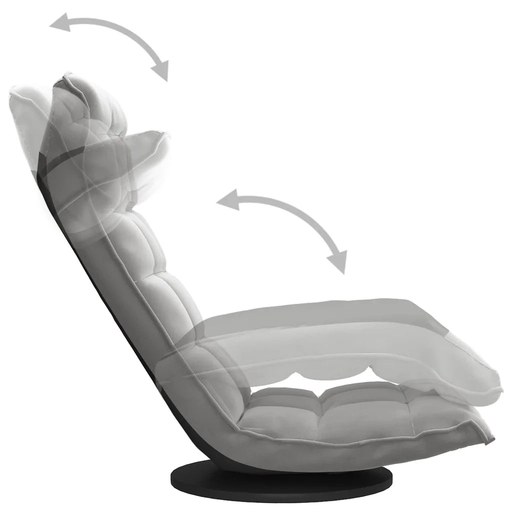 Sedia da Pavimento Girevole Grigio Chiaro in Velluto CFW3226288