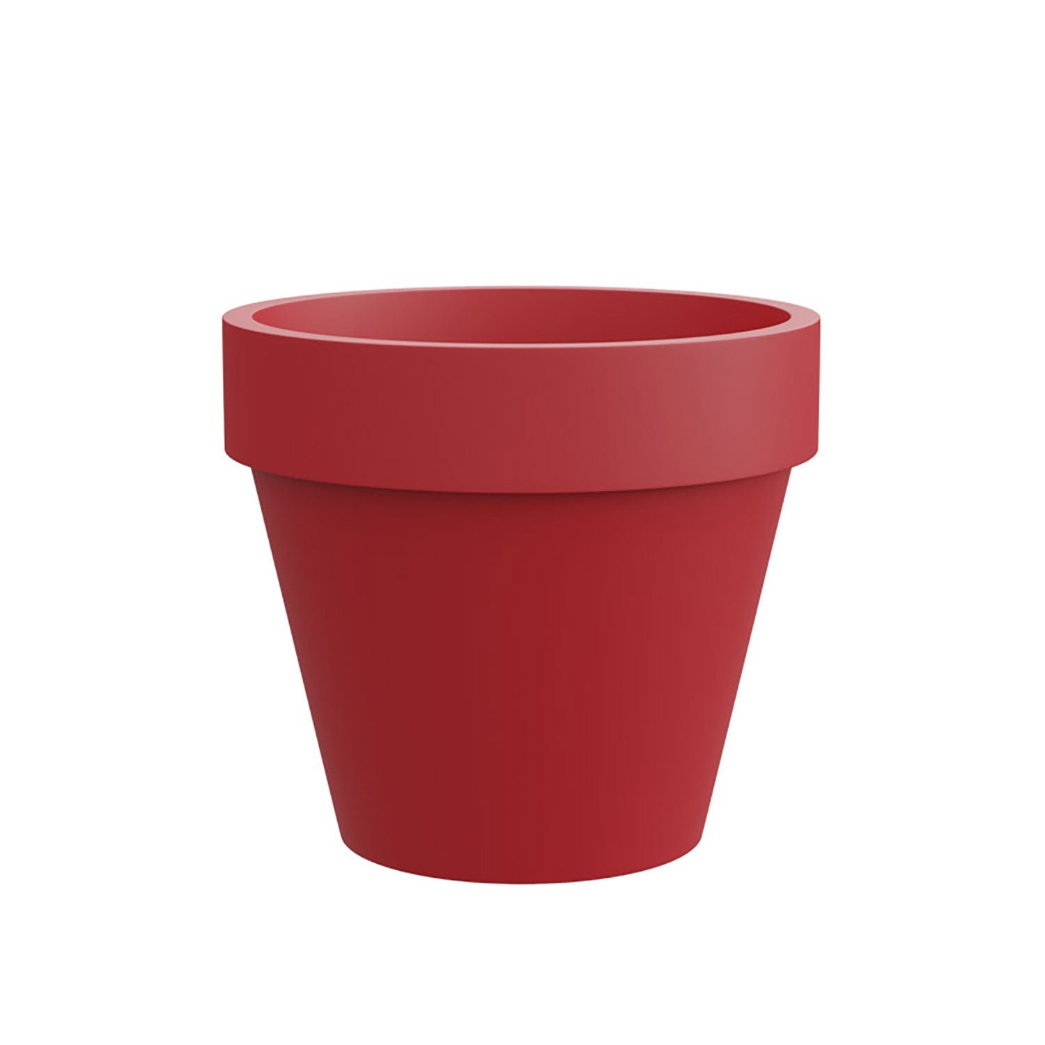 Vaso Rotondo Design Classico Indoor e Outdoor Standard One Spice Ø120 cm in Plastica Rosso