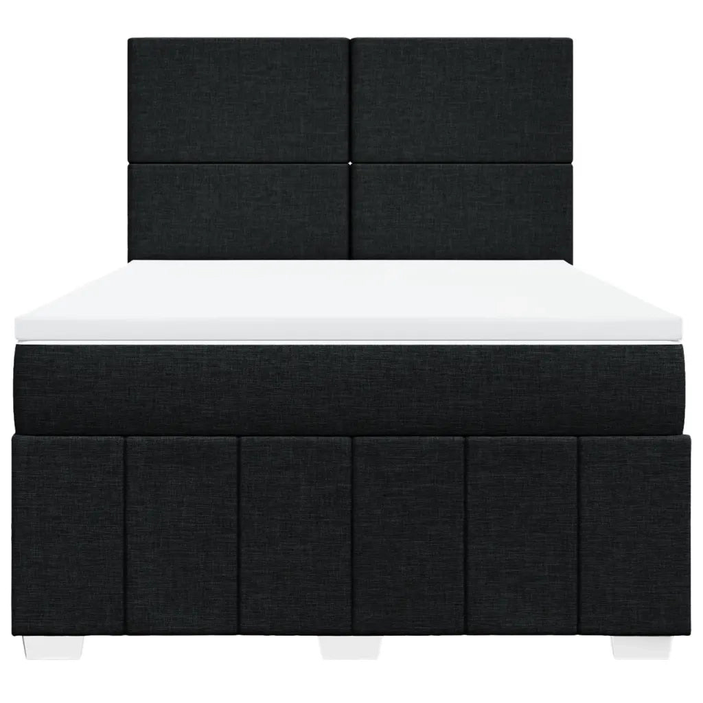Giroletto a Molle con Materasso Nero 140x200 cm in Tessuto 3291686